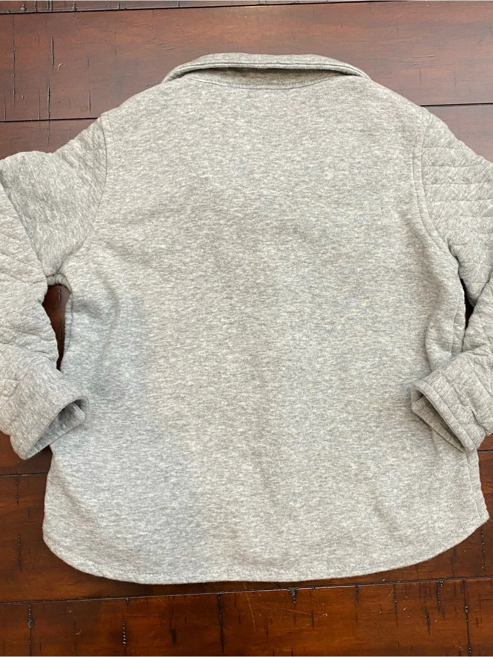 Colorful Planet Toddler Gray Quilted Knit Snap-Up Shirt Jacket Shacket 4T